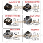 Hot selling engine block BAJAJ series BAJAJ100 CT100 BM100 BM150 DISCOVER BAJAJ205 PULSAR150 cylinder kit piston ring